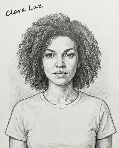 Exemplo de Retrato da Alma Gêmea 4 — Clara Luz